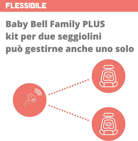 Dispositivo anti abbandono kit per due seggiolini Baby Bell Family PLUS